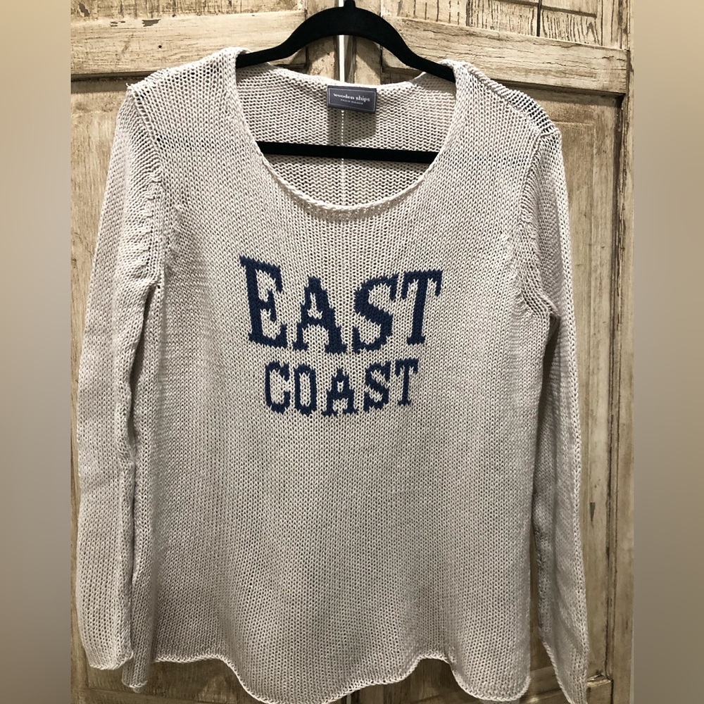 NWOT! Super Cute! Wooden Ships East Coast Lightweight Cotton Blend Sweater